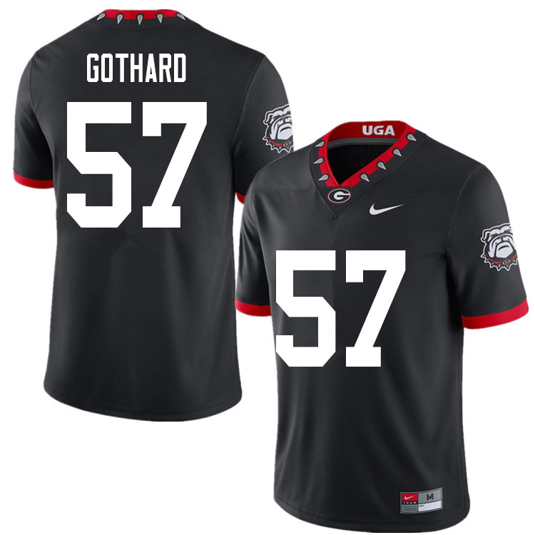 2020 Men #57 Daniel Gothard Georgia Bulldogs Mascot 100th Anniversary College Football Jerseys Sale-